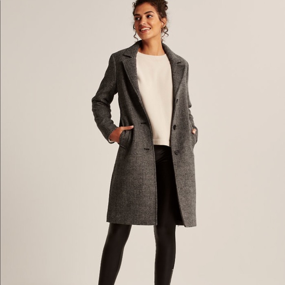 Abercrombie Fitch Woolblend Dad Coat 
